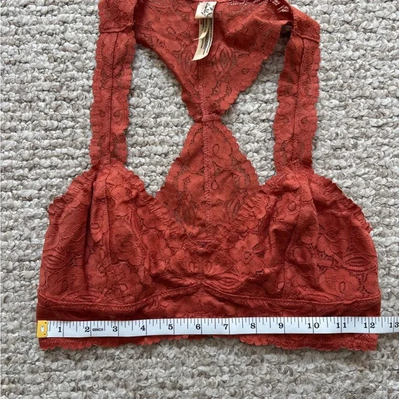 Free People Intimately Lace Bralette in Rust Size Small - Picture 3 of 6